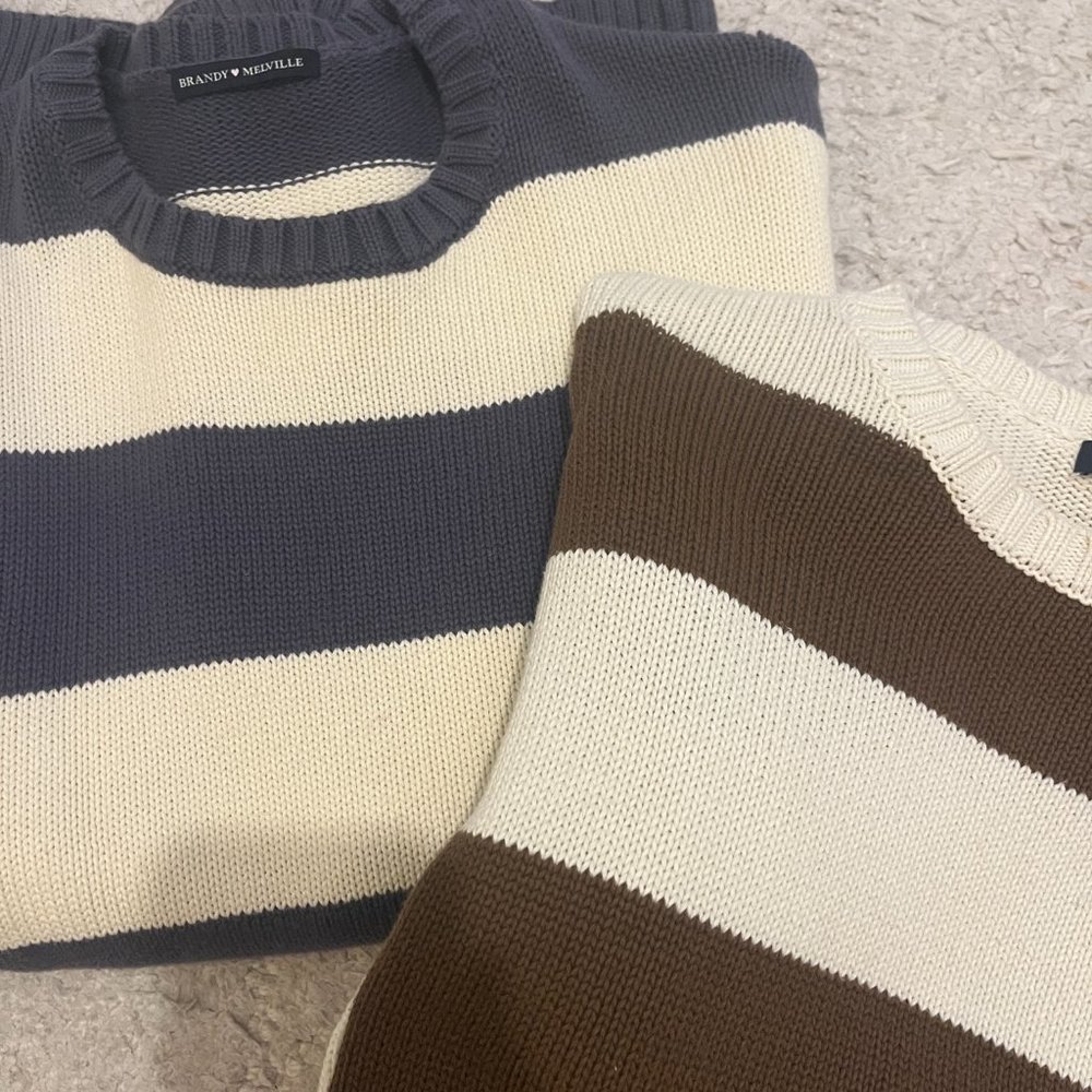Bundle of 2 Brandy Melville Striped Sweaters - Picture 3 of 7